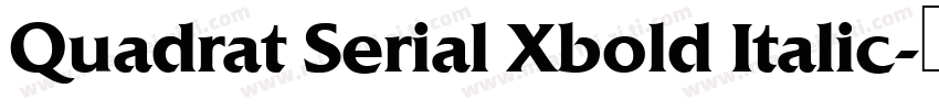 Quadrat Serial Xbold Italic字体转换